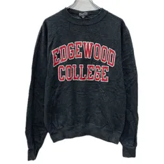 Champion プリントスウェット トレーナー S ダークグレー レッド チャンピオン プルオーバー カレッジ ビッグプリント 秋物 a801-5753