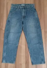 ユニクロ U ワイドフィット テーパード ジーン 30 (ライトブルー)