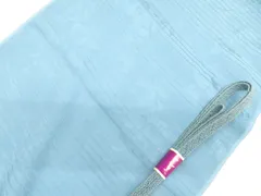 【京松】和装小物 帯揚げ帯締めセット 帯揚 帯締 夏物 夏 絽 平組 金糸 美品 kyo8w01-69