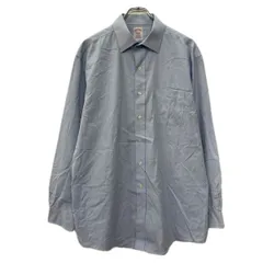 Brooks Brothers 長袖 無地シャツ L ライトブルー ブルックスブラザーズ ボタン 胸ポケット コットン100% シンプル 春物 a801-5806のサムネイル