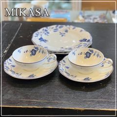 MIKASA カップ＆ソーサー 2客 ケーキ皿 2枚 セット ペア ミカサ 洋食器