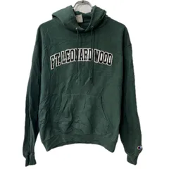 Champion プリントスウェット パーカー M グリーン チャンピオン ロゴ フーディー プルオーバー トップス 秋物 a801-5822