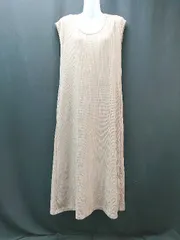 ◇ Sonny Label ポケット付き カジュアル 背中開き　ノースリーブ ロング丈 ワンピース サイズF ベージュ レディース E  【1305180009737】
