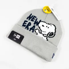 【ニューエラ正規品】KIDS 子供用 ニューエラ New Era® NEW ERA® 帽子 ニット帽 キッズ Kid's カフニット PEANUTS ピーナッツ スヌーピー ニューエラロゴ グレー(商品番号：14682538)