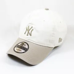 【ニューエラ正規品】ニューエラ New Era® NEW ERA® 帽子 キャップ 9TWENTY MLB Chain Stitch チェーンステッチ ニューヨーク・ヤンキース アイボリー/ペブル(商品番号：14668017)