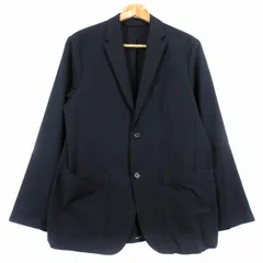 プラステ PLST テーラードジャケット 長袖 シングル センターベント サッカー地 無地 L 黒 ブラック アウター