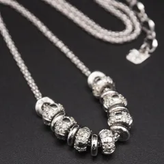 M318 スワロフスキー SWAROVSKI ネックレス ビーチャームド ミックスビーズ ラインストーン デザイン