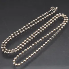 M122 ヴィンテージ SILVER 925刻印 ネックレス ボールチェーン デザイン シルバー