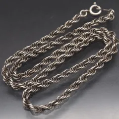 M174 ヴィンテージ SILVER 925 STERLING刻印 ネックレス ロープチェーン デザイン シルバー