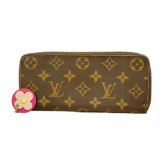 ルイ・ヴィトン(Louis Vuitton) ルイ・ヴィトン 長財布 モノグラム フラワーチャーム ポルトフォイユクレマンス M64201  ブラウン ホットピンクレディース P2064677