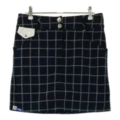 サイズ：M FILA GOLF フィラゴルフ  インナー付 ストレッチスカート チェック柄 ブラック系 [240101593659] ゴルフウェア レディース ストスト