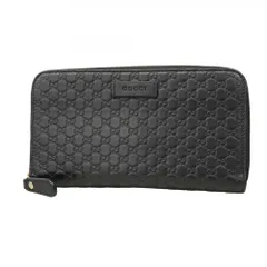 グッチ(Gucci) グッチ 長財布 マイクログッチシマ 449391 レザー ブラック メンズ レディース  P2042713