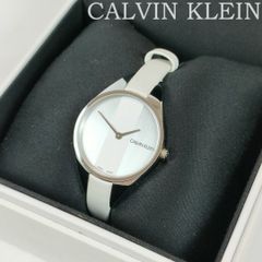 美品 CALVIN KLEIN カルバンクライン 腕時計 2針 ホワイト×シルバー レディース スイス製 上品 エレガント アナログ 説明書