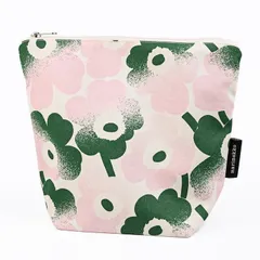 新品 マリメッコ marimekko ポーチ 小物入れ コスメティックポーチ 化粧ポーチ 旅行ポーチ Haivahdys Kaje ミニ ウニッコ グリーン ピンク 73995 073995 136 北欧雑貨 北欧デザイン 【ネコポス】