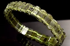 【１点物】極上SA級☆入手困難 モルダバイト　4.5-6.5x9mm　バングル パワーストーン 天然石 _MC3961