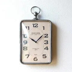 掛け時計 壁掛け時計 アンティーク おしゃれ 四角 ウォールクロック かっこいい レトロ カフェ モダン 長方形 メタルハンギングクロック