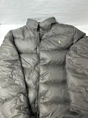 【美品】ポロラルフローレン ダウンジャケット メンズ M グレー ゴールドポニー刺繍