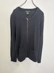 S00130 EDDIE BAUER エディーバウアー ニット セーター グレー GRAY コットン ナイロン ビスコース ポケット メンズ XL 古着 アメカジ USA古着 ヴィンテージ 90S Y2K 今期トレンド ブランド古着 フォロー割