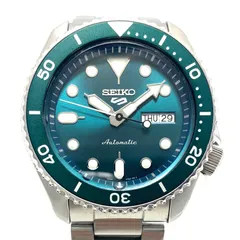 【希少・動作良好】腕時計 メンズ セイコー SEIKO 5スポーツ SBSA011 4R36-07G0 自動巻 グリーン 裏スケ デイデイト表示（日本語・英語） 10気圧防水