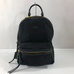 美品 トリーバーチ リュックサック バックパック ナイロン レザー 黒