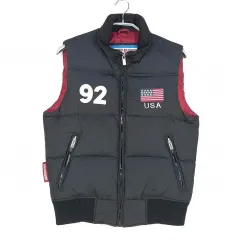 アバクロンビー アンド ピーチ レディース ダウンベスト ブラックS (HU42419)