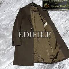 極美品 EDIFICE エディフィス Loro Piana ロロピアーナ チェスターコート ロングコート ウール グレージュ サイズ44 S相当