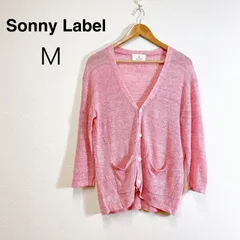 【限定価格1／26まで】 Sonny Label URBAN RESEARCH リネンVネックカーディガン ピンク 春夏 リネン素材 メンズ カーディガン Vネック M