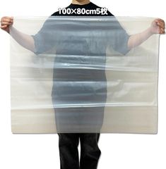 TOMOTHY Extra Large Zippered Bags, Thick 0.2mm Double-Sided Zippered Poly Bags, 100x80cm, 5 Bags (Clear, 100x80cm)