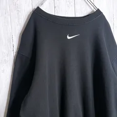 【国内正規品】ナイキ NIKE センターロゴ刺繍 スウッシュ スウェット トレーナー ブラック #513