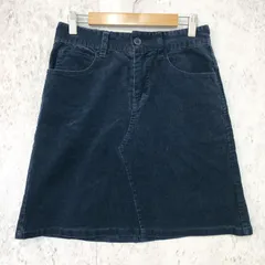 RAY CASSIN レイカズン コーデュロイ 台形 ミニスカート ネイビー Fサイズ 〇◇