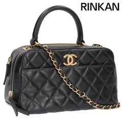 シャネル  トレンディCC トップハンドル ラムスキンチェーンショルダーバッグ レディース