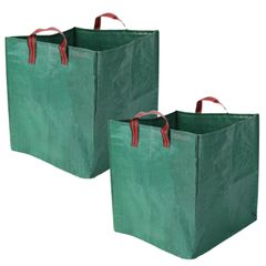 Akaaka ガーデンバッグ 大容量270L 剪定枝袋 草 ごみ収納 折りたたみ式 取っ手付き 落ち葉収集 収穫袋 2個セット 