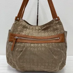 8246　CHARLES JOURDAN　シャルルジョルダン　トートバッグ　ハンドバッグ　ブラウン　ロゴ　ナイロン　収納多数　通勤　レディースのサムネイル