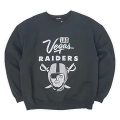 レイダース RAIDERS 00s 2000年代 ロゴプリント スウェット LAS VEGAS ラスベガス クルーネック USA ヴィンテージ アメリカ 古着 メンズ トレーナー ブラック 黒 XL相当【中古】
