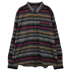 古着 パタゴニア Patagonia ライトウェイト フィヨルド STY54020FA18 ボーダー柄 長袖 フランネルシャツ メンズXL相当/eaa609217