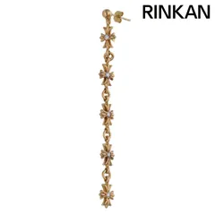 クロムハーツ  22K TINY E CH PLS DIA 5/タイニーECHプラス5ドロップ 5ダイヤゴールドピアス メンズ