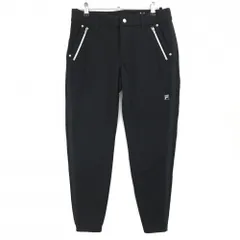 【新品】フィラゴルフ パンツ 黒 サイドライン 裏起毛 抗菌防臭 防寒防風 レディース LL ゴルフウェア FILA GOLF