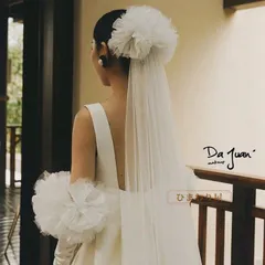 【新品未使用】ロングベール レディース ウエディングベール ベール ロング 結婚式 花嫁 シンプルウエディングヴェール ウエディングドレス