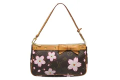 極美品 LOUISVUITTON ルイヴィトン ポシェット アクセソワール アクセサリーポーチ M92006 モノグラム チェリーブロッサム 村上隆 中古 4b011347