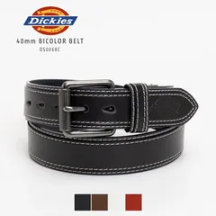 【新品・未使用】 ベルト レディース メンズ バイカラー ローラーバックル 太め 40mm カット可能 おしゃれ かっこいい アメカジ 古着風 ギフト プレゼント 贈り物 Dickies 01/BLK-NVY ブラック ネイビー 黒 紺 DS0068C-MRのサムネイル