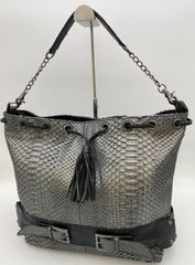 イタリア製 BRACCIALINI ショルダーバック 巾着 ブラックゴルド - メルカリ