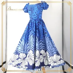 フラダンス 衣装 ワンピース ドレス ブルー系 ハワイアンプリント アロハ フラ ダンス レッスン 練習 フリル かわいい おしゃれ 華やか 鮮やか 上品 大人っぽい 植物柄 花柄 ホワイト系 ネイビー系 青 白 紺 ルームウェア エスニック カジュアル 夏用