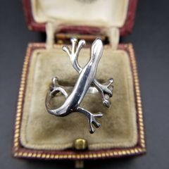 カエル シルバー925リング アクアマリン silver - メルカリ