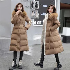 送料無料 ダウンジャケット レディース ダウンコート 可愛い ロングコート 冬アウター 中綿コート ジャケット フェイクファー Aライン フー