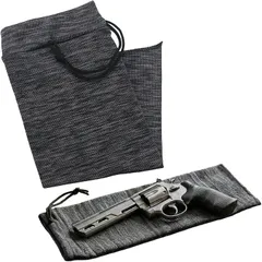 TOMOTHY ガンスリーブ エアガンケース ソフト ハンドガンケース ピストル袋 サバゲ― 銃ソックス 収納ポーチ (ショートサイズ用/グレー, 38cm)