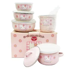 希少 レア 当時物 未開封  Hello Kitty ハローキティ ホーローストッカーセット 5点セット 1999年製 KT-304 保管品 Z001-08-0115⑤