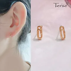 ペーパークリップ ピアス ゴールド ミニ シンプル バレンタイン プレゼント レディース 小さい 個性的 アクセサリー 大人 上品 メンズ ペーパーアート ギフト 彼女へ ホワイトデー 春 おしゃれ ユニーク 細め