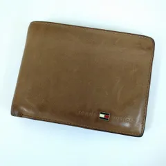 トミーヒルフィガー 二つ折り財布 ブラウン メンズ