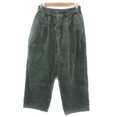 センスオブプレイス バイ アーバンリサーチ Sense of Place by Urban Research コーデュロイワイドパンツ ロング丈 イージー L 緑 グリーン /YS5