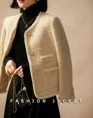 高品質 エレガント 上品 キレイめ 暖かい 冬新作 レディースジャケット レディースコート ショート丈 小柄 ベージュ シングルブレスト 送料
